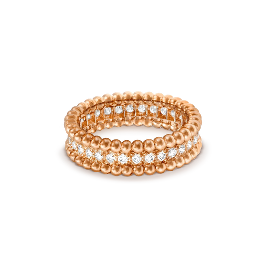 [LumiVibe]PERLEE DIAMOND ROSE GOLD RING