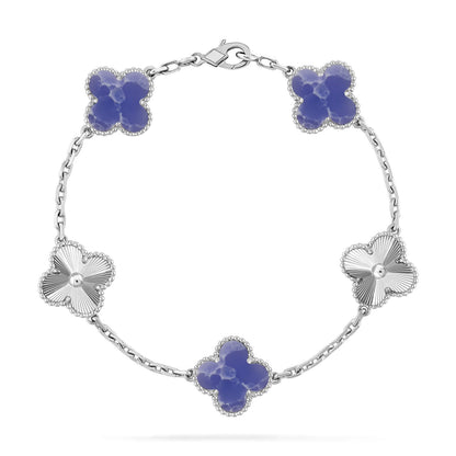 [LumiVibe]CLOVER 5 MOTIF BLUE VEINS BRACELET COLLECTION
