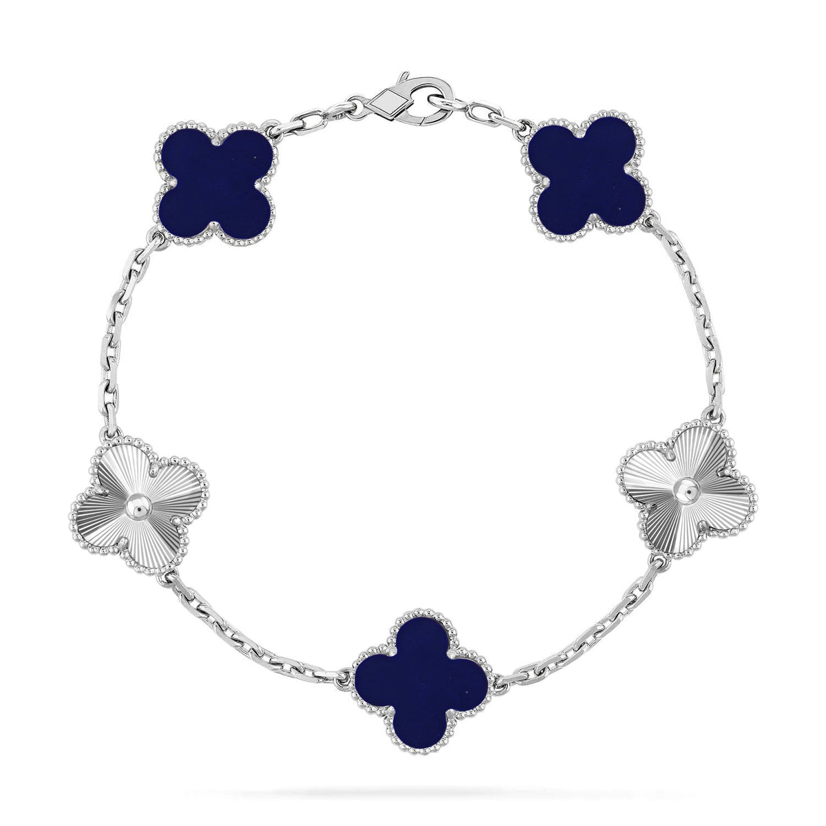 [LumiVibe]CLOVER 5 MOTIF LAPIS LAZULI BRACELET COLLECTION