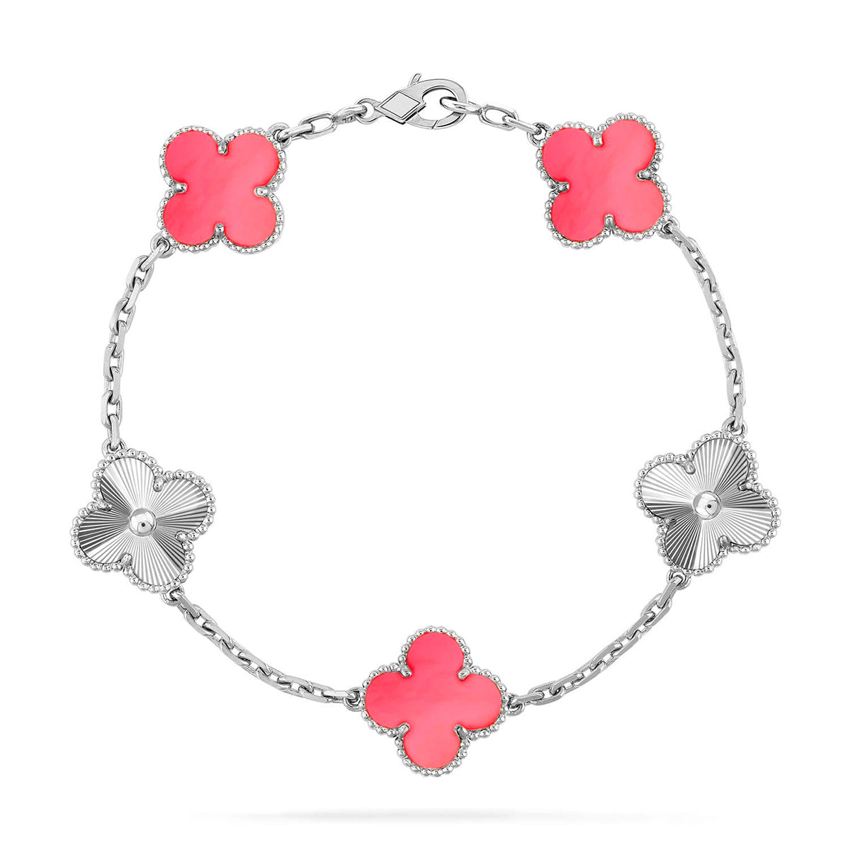 [LumiVibe] CLOVER 5 MOTIFS  PINK MOP BRACELET COLLECTION