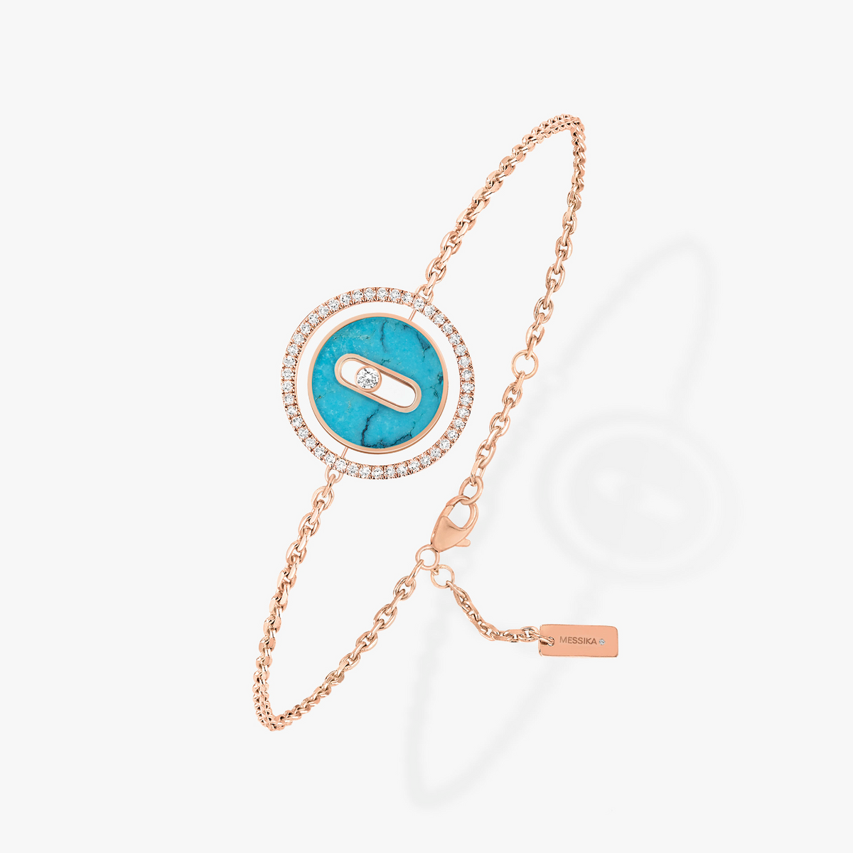 [LumiVibe]Demo MOVE TURQUOISE PINK GOLD DIAMOND BRACELET