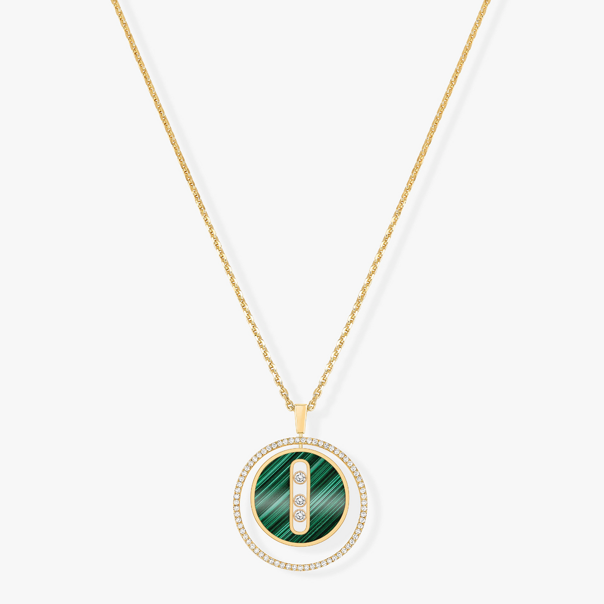 [LumiVibe]Demo MOVE 3 DIAMOND MALACHITE GOLD DIAMOND NECKLACE