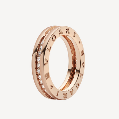 [LumiVibe]ZERO 1 ONE-BAND PAVED DIAMONDS ON THE SPIRAL RING