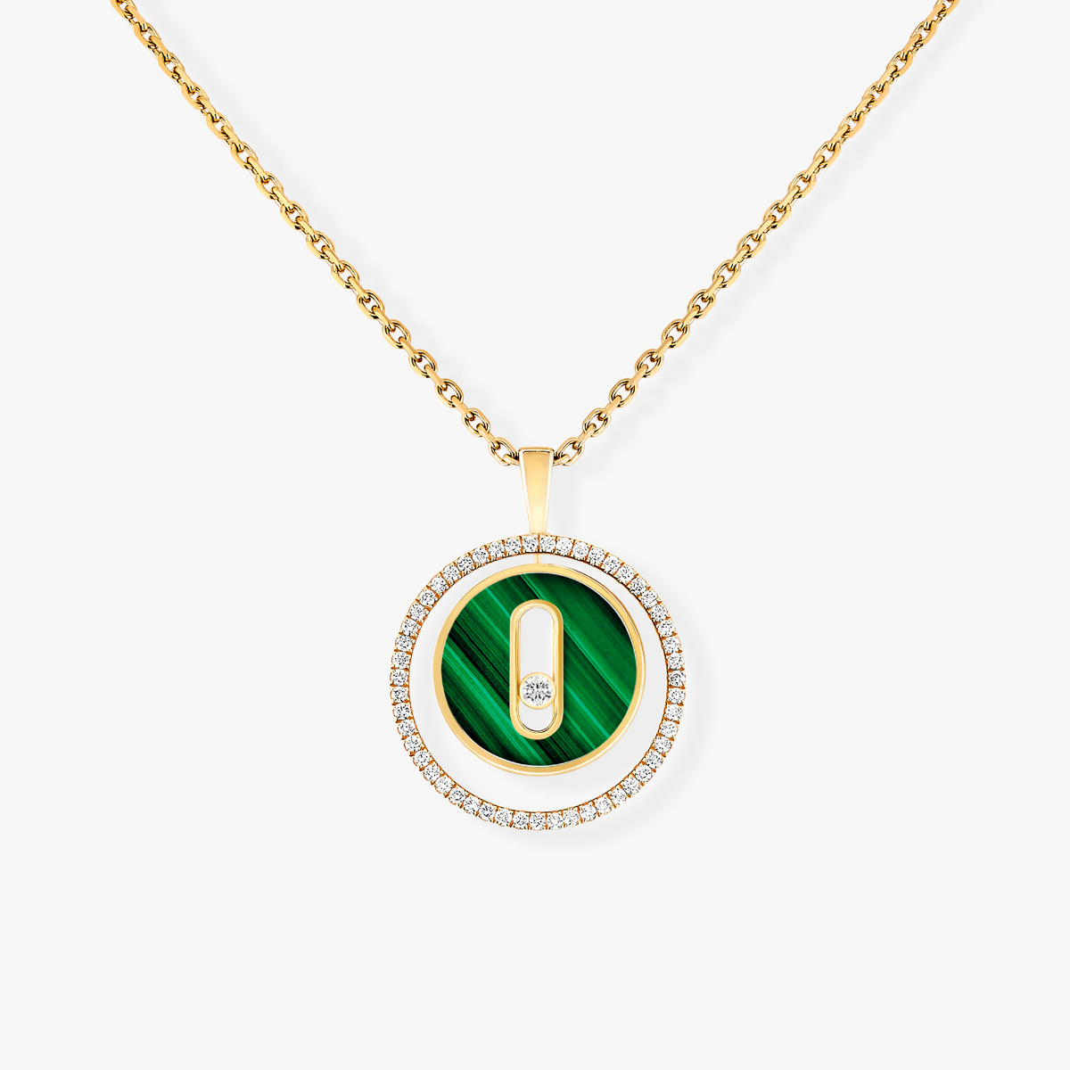[LumiVibe]Demo MOVE 1 DIAMOND MALACHITE GOLD DIAMOND NECKLACE