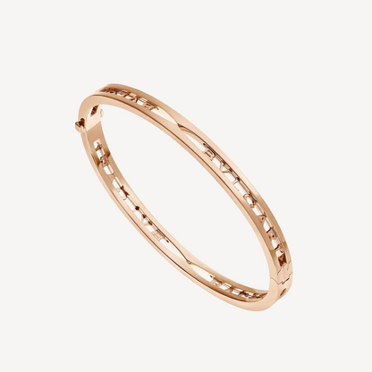 [LumiVibe]ZERO 1 SPIRAL LOGO PINK GOLD BRACELET