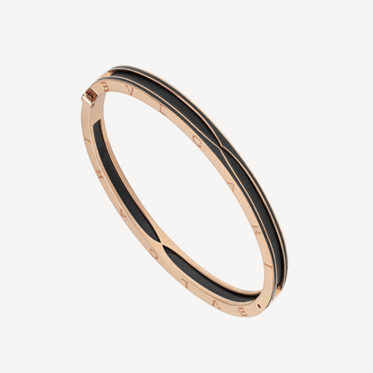 [LumiVibe]ZERO 1 PINK GOLD WITH MATTE BLACK CERAMIC BRACELET