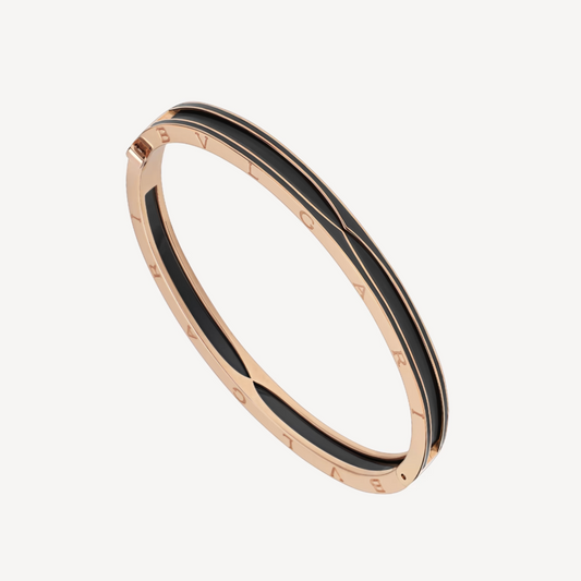 [LumiVibe]ZERO 1 PINK GOLD WITH MATTE BLACK CERAMIC BRACELET