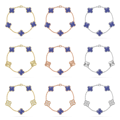 [LumiVibe]CLOVER 5 MOTIF BLUE VEINS BRACELET COLLECTION