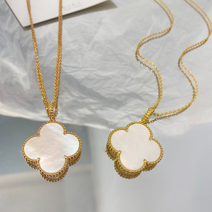 [LumiVibe]CLOVER 25MM MOP LARGE PENDANT NECKLACE
