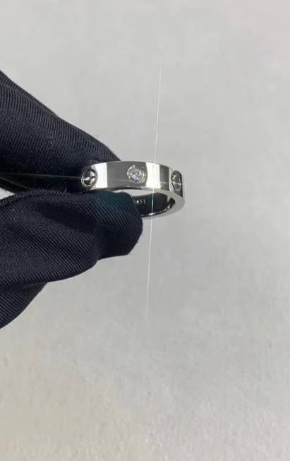 [LumiVibe]LOVE RING 4MM 1 DIAMOND SILVER