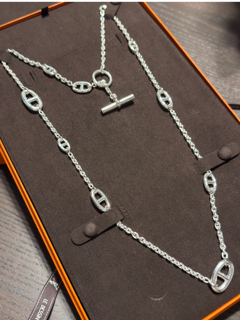 [LumiVibe]Classic Silver Sweater Chain