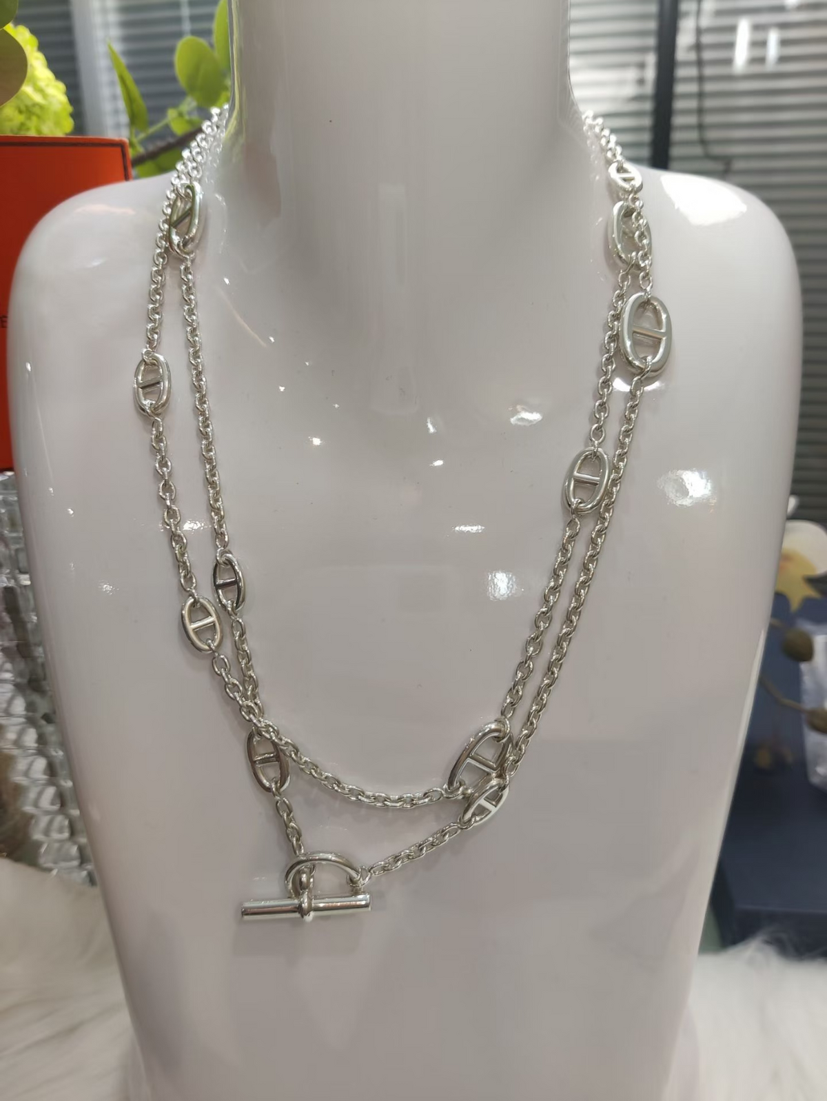 [LumiVibe]Classic Silver Sweater Chain