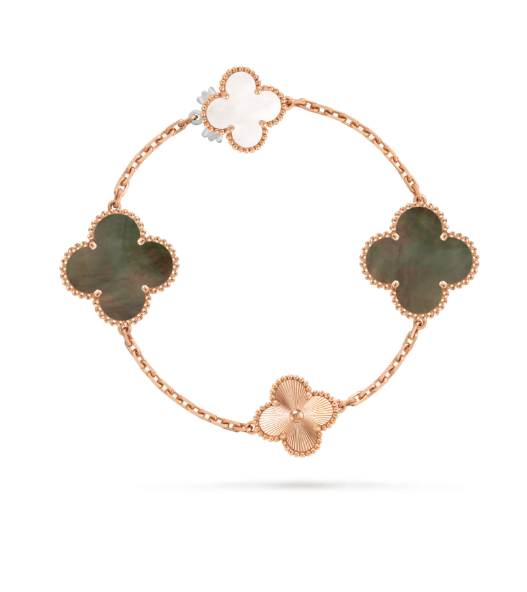 [LumiVibe]DETACHABLE CLOVER 15(11+4) FLOWER SILVER NECKLACE SET