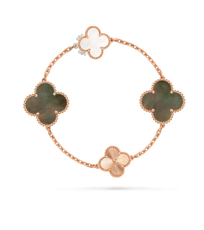 [LumiVibe]DETACHABLE CLOVER 15(11+4) FLOWER SILVER NECKLACE SET