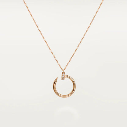 [LumiVibe]JUSTE NECKLACE PINK GOLD