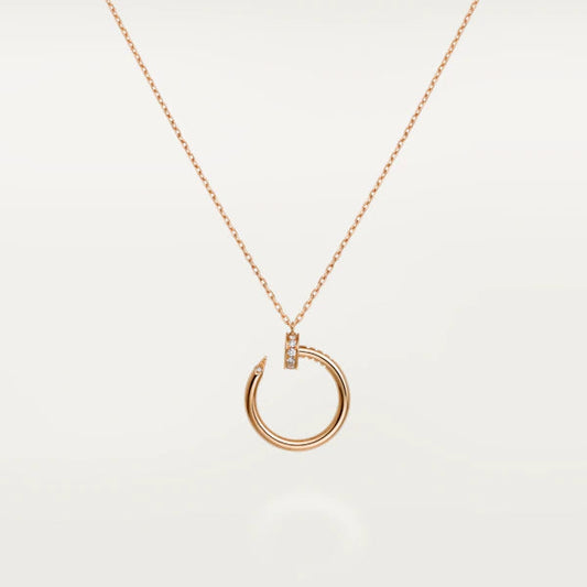 [LumiVibe]JUSTE NECKLACE PINK GOLD