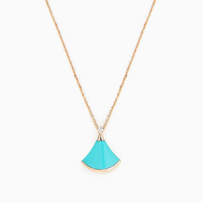 [LumiVibe]DREAM NECKLACE TURQUOISE PINK GOLD