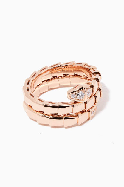 [LumiVibe]SERPENTS DOUBLE ROW DIAMOND RING