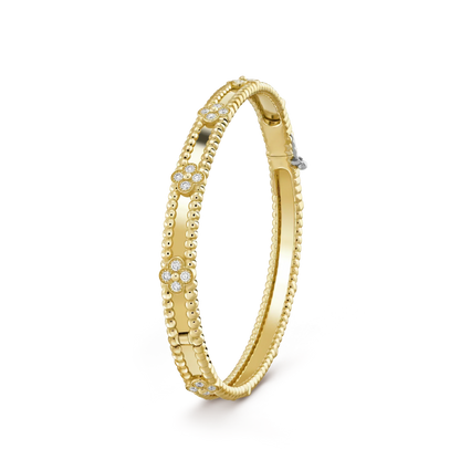[LumiVibe]CLOVER BRACELET 4MM DIAMONDS