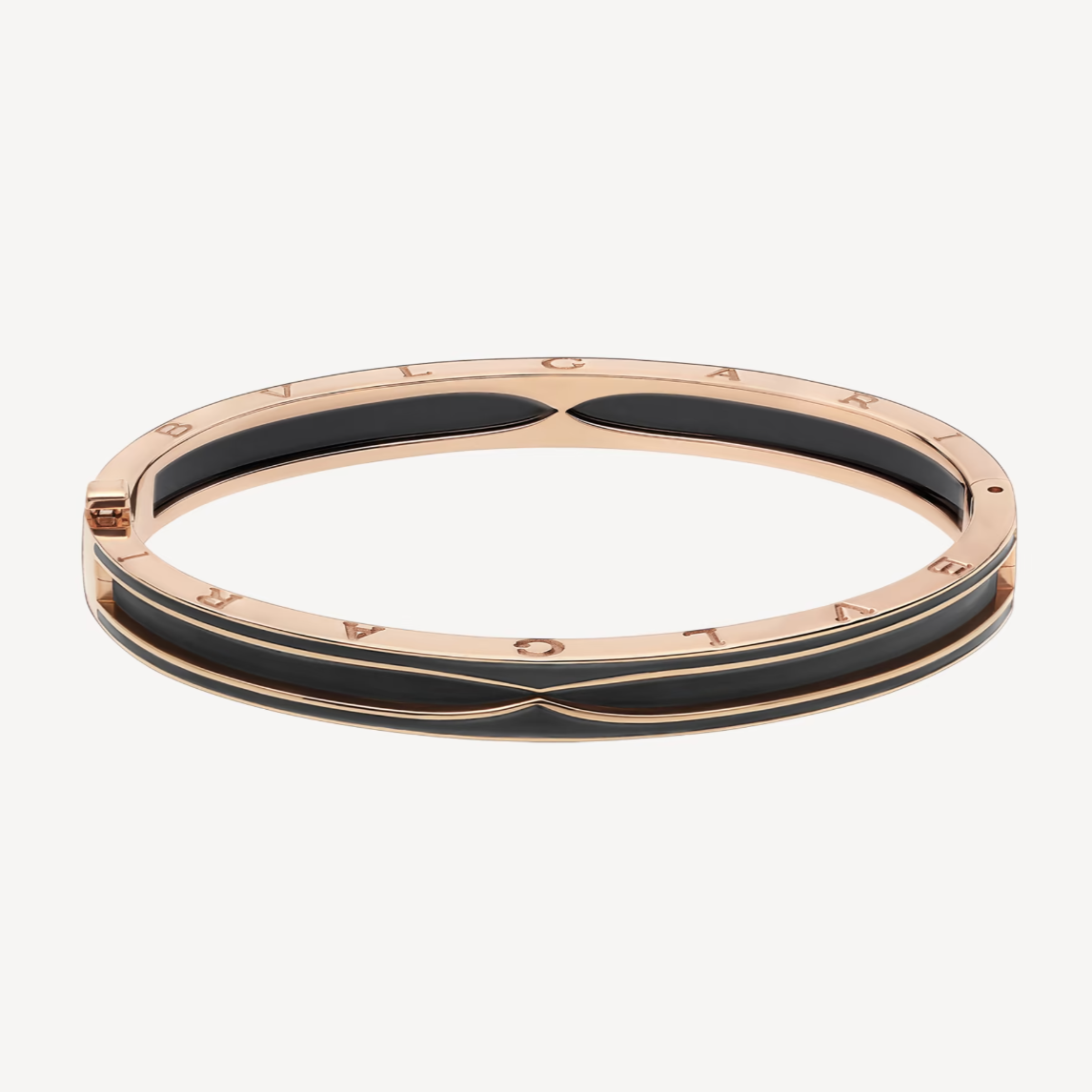 [LumiVibe]ZERO 1 PINK GOLD WITH MATTE BLACK CERAMIC BRACELET