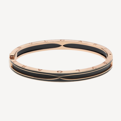 [LumiVibe]ZERO 1 PINK GOLD WITH MATTE BLACK CERAMIC BRACELET