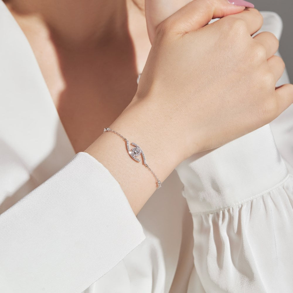 [LumiVibe]Demo Eye Pave-Set Diamond Bracelet