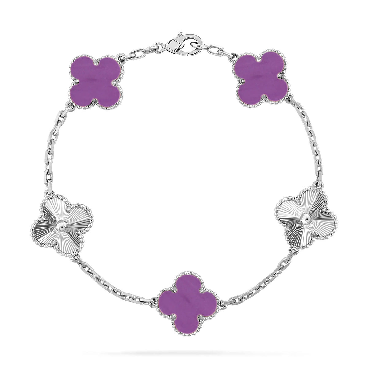 [LumiVibe] CLOVER 5 MOTIF VIOLET BRACELET COLLECTION
