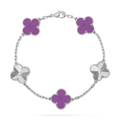 [LumiVibe] CLOVER 5 MOTIF VIOLET BRACELET COLLECTION