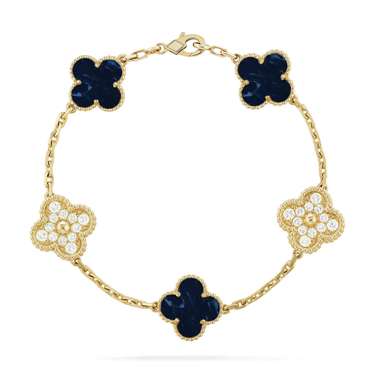 [LumiVibe]CLOVER 5 MOTIF PIETERSITE BRACELET COLLECTION