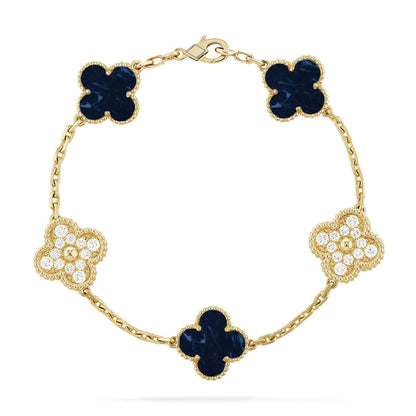 [LumiVibe]CLOVER 5 MOTIF PIETERSITE BRACELET COLLECTION