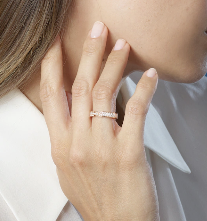 [LumiVibe]ALLIANCE LIENS VIDENCE PAVED DIAMOND 4MM RING