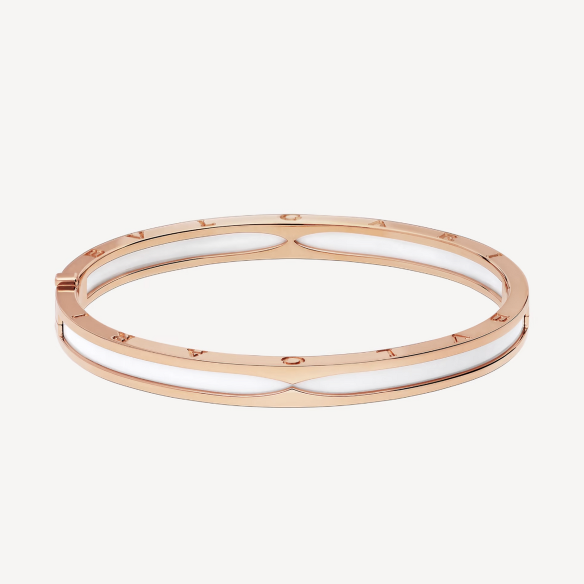 [LumiVibe]ZERO 1 PINK GOLD WITH WHITE CERAMIC BRACELET