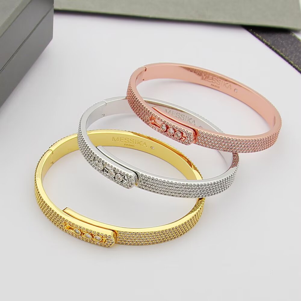 [LumiVibe]Move Noa Full Pavé Diamond Bangle Bracelet