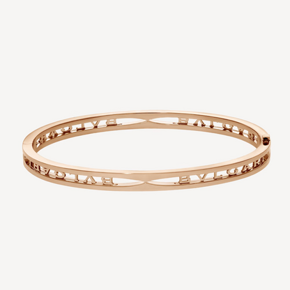[LumiVibe]ZERO 1 SPIRAL LOGO PINK GOLD BRACELET