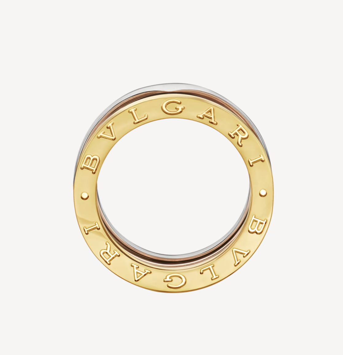 [LumiVibe]ZERO 1 THREE-BAND ROSE WHITE AND YELLOW RING