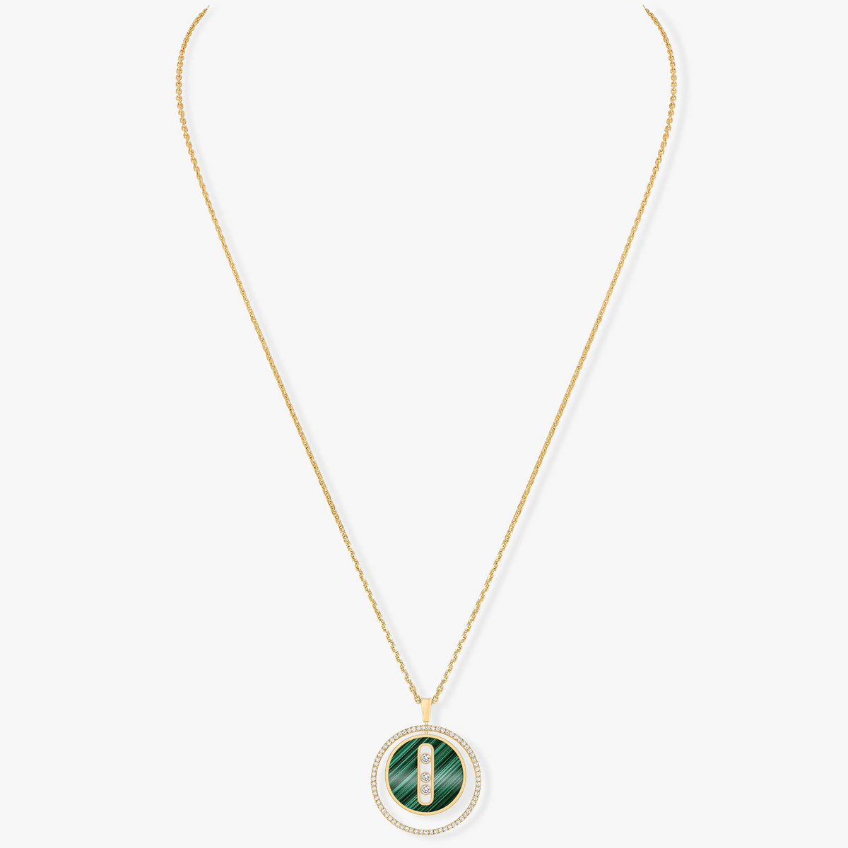 [LumiVibe]Demo MOVE 3 DIAMOND MALACHITE GOLD DIAMOND NECKLACE