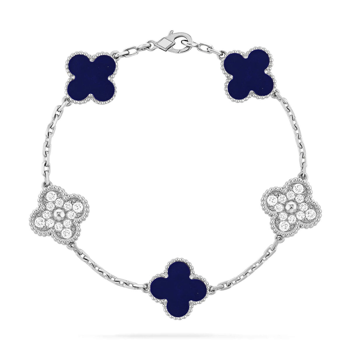 [LumiVibe]CLOVER 5 MOTIF LAPIS LAZULI BRACELET COLLECTION