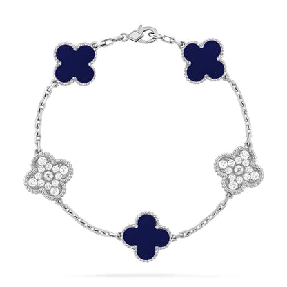 [LumiVibe]CLOVER 5 MOTIF LAPIS LAZULI BRACELET COLLECTION