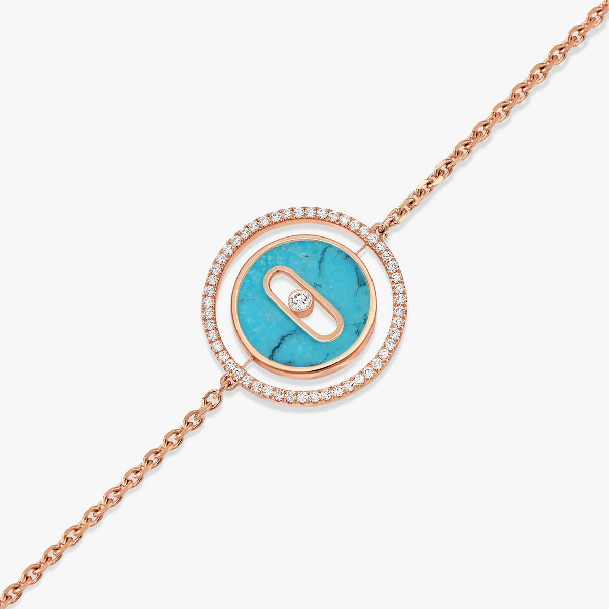 [LumiVibe]Demo MOVE TURQUOISE PINK GOLD DIAMOND BRACELET
