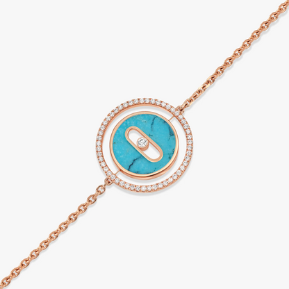 [LumiVibe]Demo MOVE TURQUOISE PINK GOLD DIAMOND BRACELET
