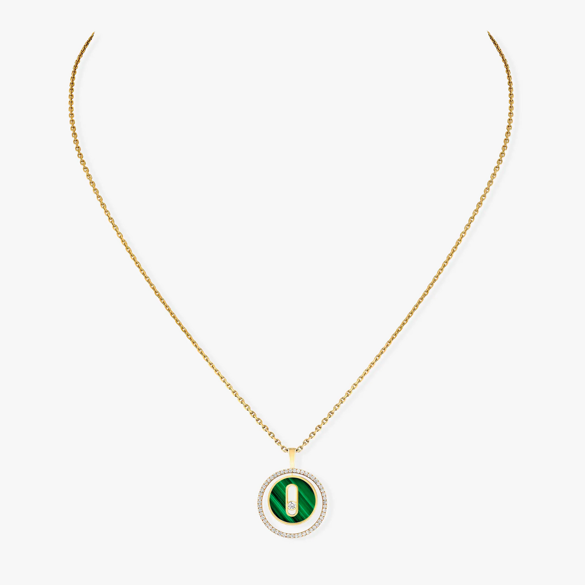 [LumiVibe]Demo MOVE 1 DIAMOND MALACHITE GOLD DIAMOND NECKLACE