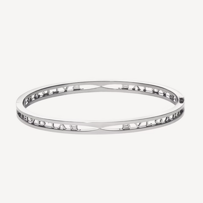 [LumiVibe]ZERO 1 SPIRAL LOGO SILVER BRACELET