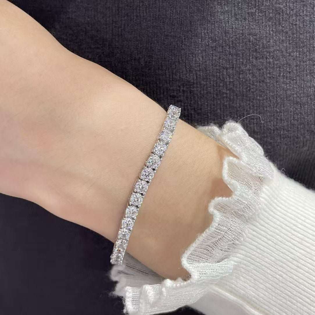 [LumiVibe jewelrys]TENNIS BRACELET WITH FULL DIAMOND SETTING