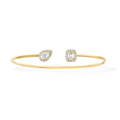 [LumiVibe]JONC FLEX MY TWIN TOI & MOI SILVER DIAMOND BRACELET