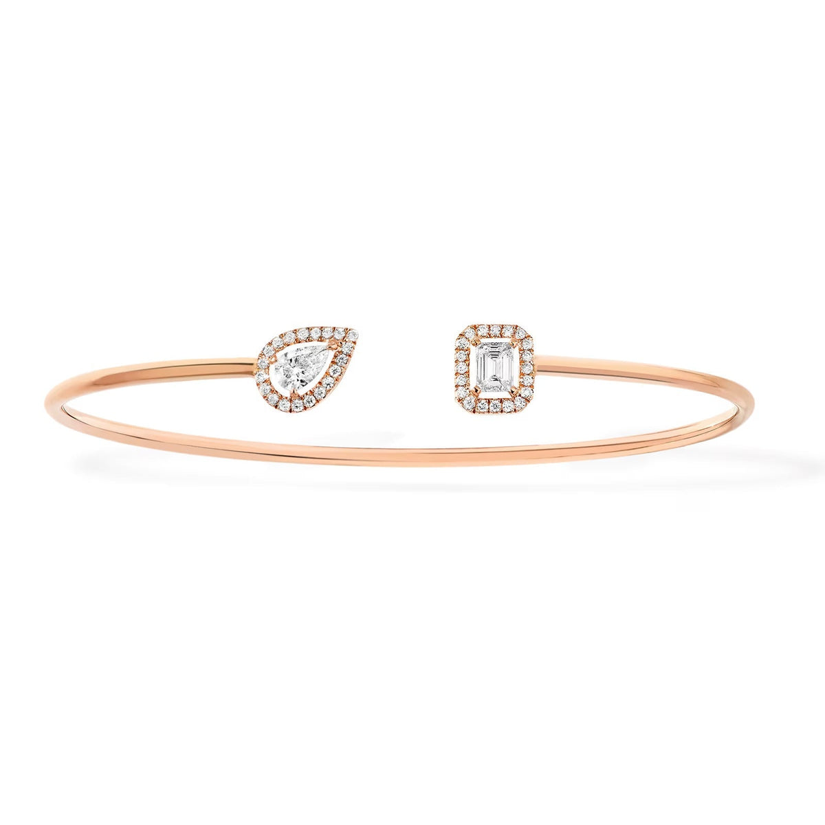 [LumiVibe]JONC FLEX MY TWIN TOI & MOI SILVER DIAMOND BRACELET