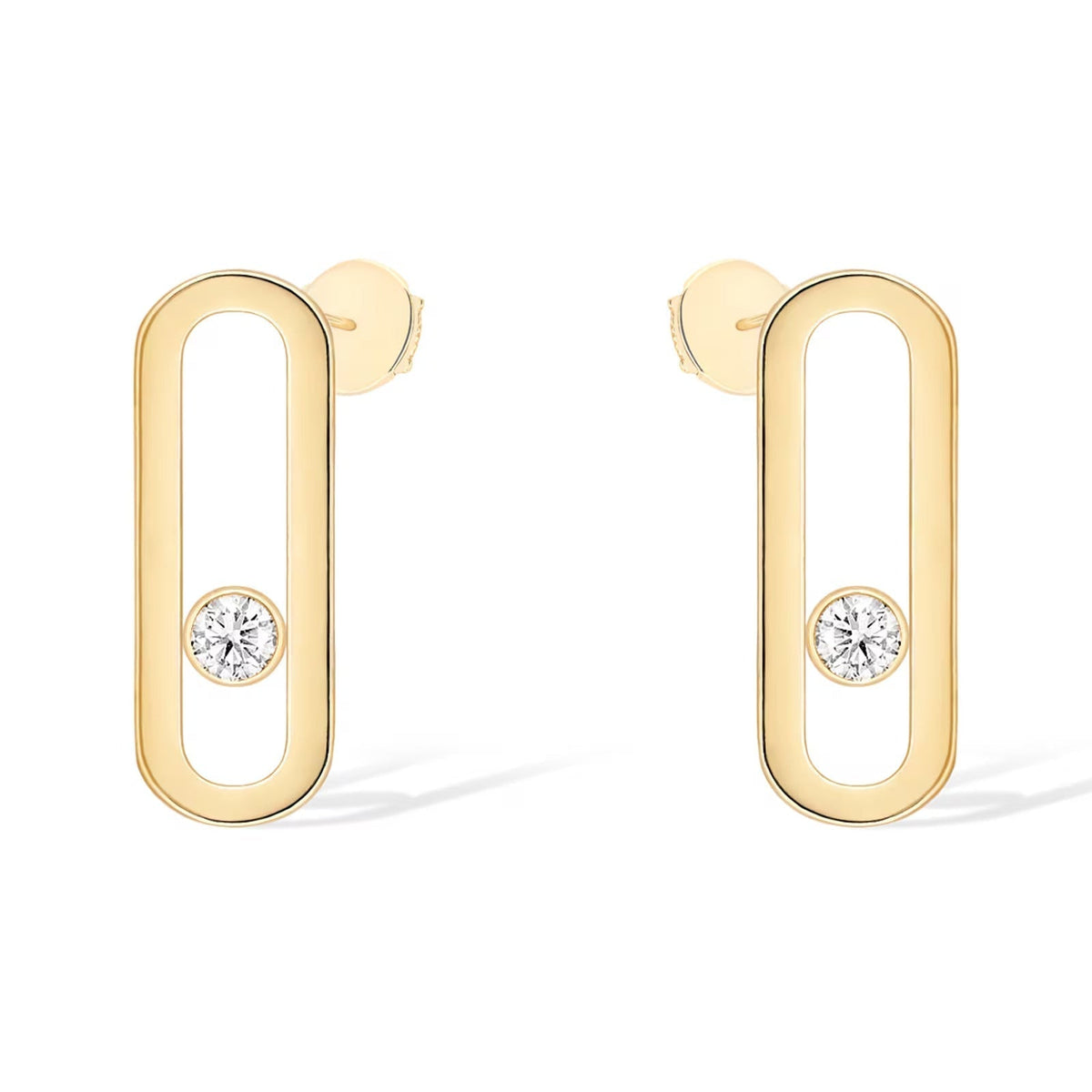 [LumiVibe]MOVE UNO SMALL 1 DIAMOND EARRINGS