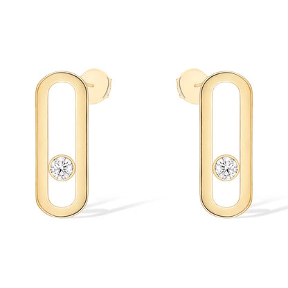 [LumiVibe]MOVE UNO SMALL 1 DIAMOND EARRINGS