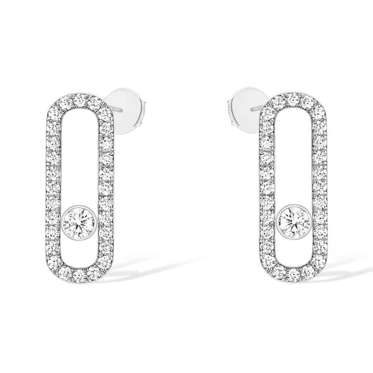 [LumiVibe]MOVE UNO STUD DIAMOND PAVED EARRINGS