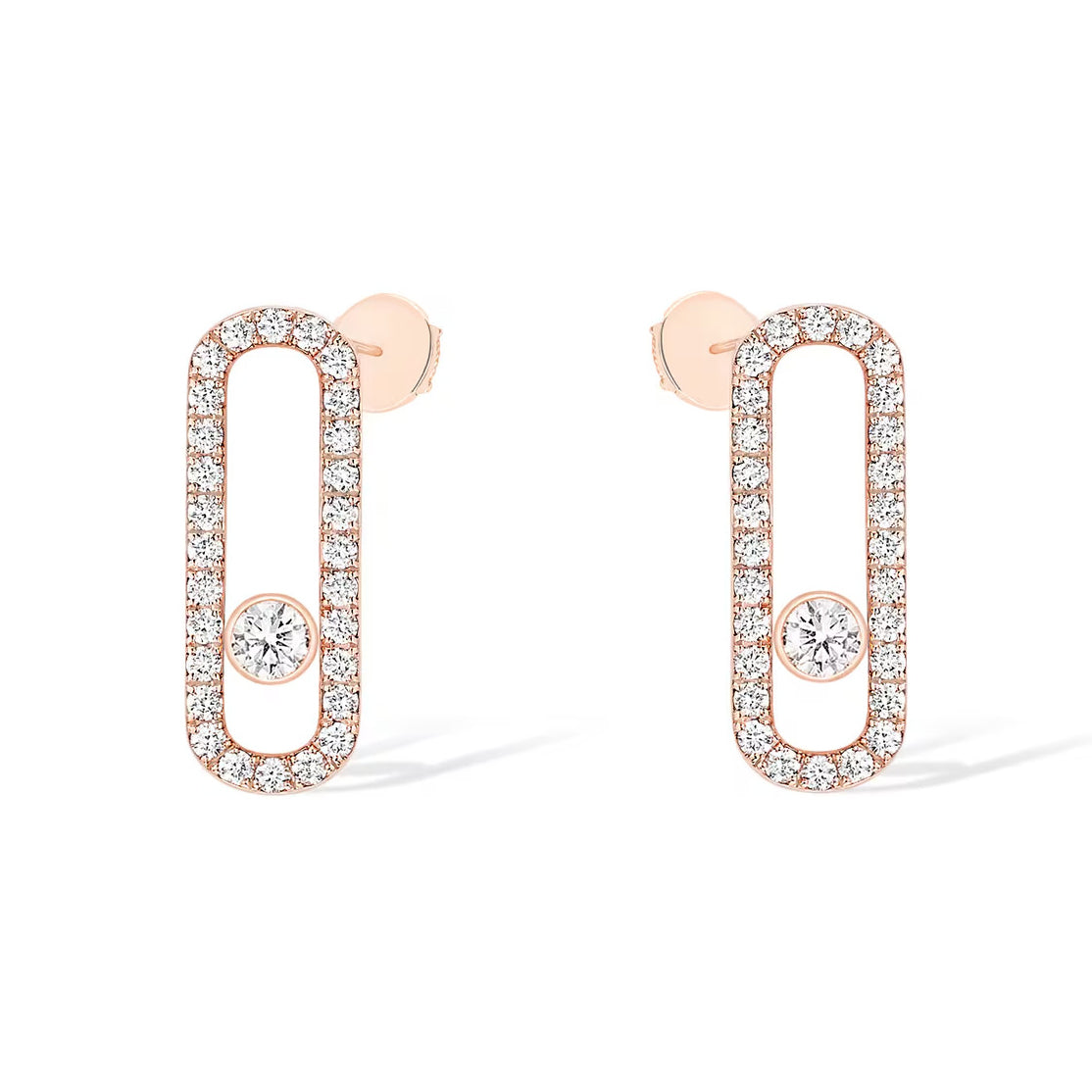 [LumiVibe]MOVE UNO STUD DIAMOND PAVED EARRINGS