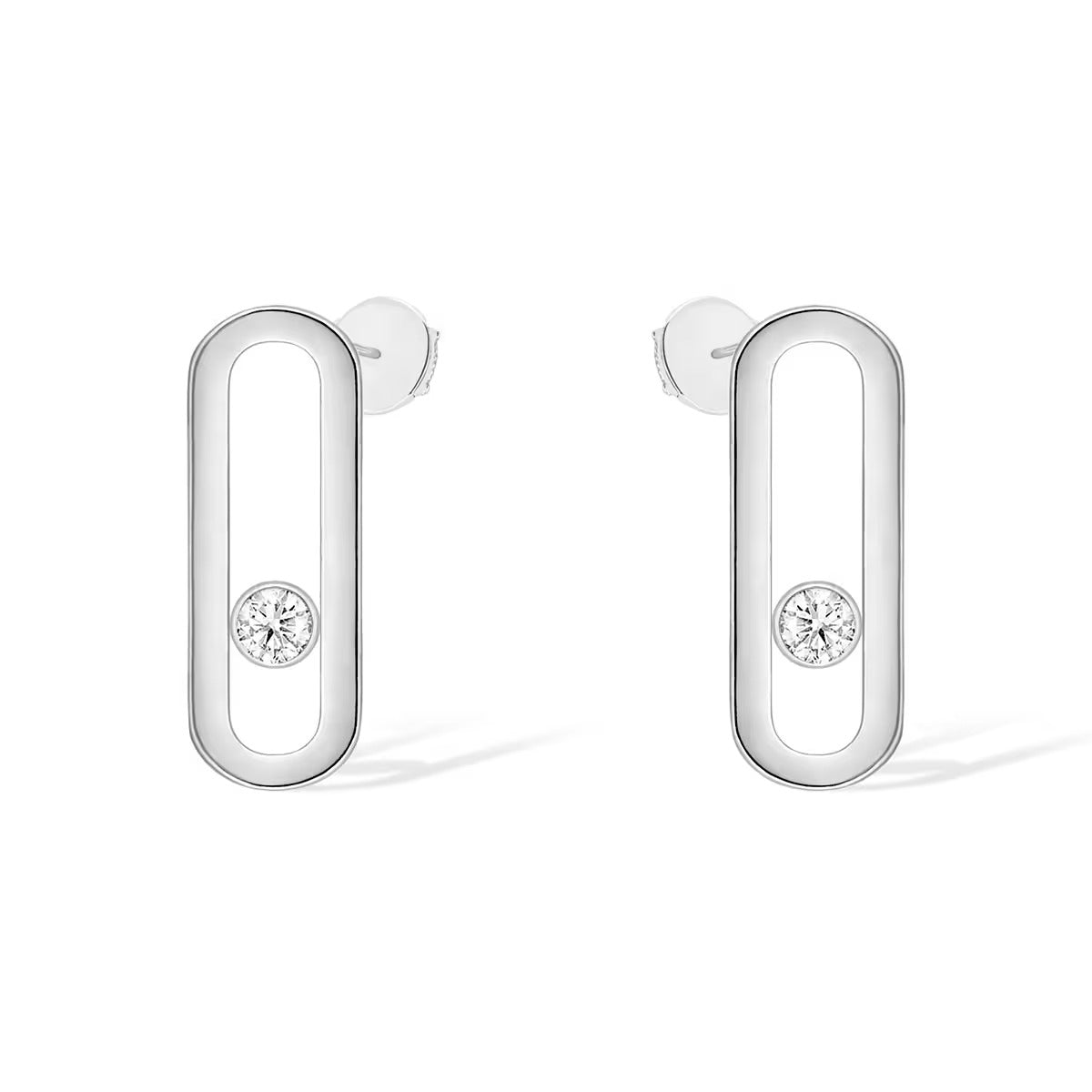 [LumiVibe]MOVE UNO SMALL 1 DIAMOND EARRINGS